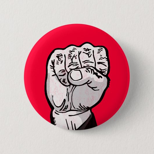 Badge Rond 5 Cm poing dans le ciel (Devant)