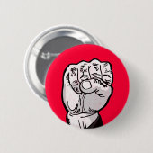 Badge Rond 5 Cm poing dans le ciel (Devant & derrière)