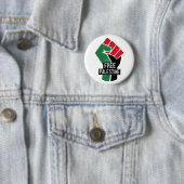 Badge Rond 5 Cm Poing du drapeau de la Palestine libre (En situation)