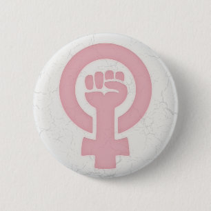 Badge Rond 5 Cm Poing féministe