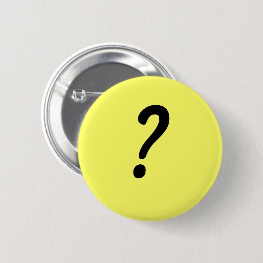 Badge Rond 5 Cm Point d'interrogation (Devant & derrière)