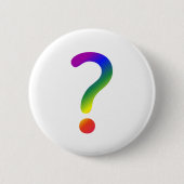 Badge Rond 5 Cm Point d'interrogation arc-en-ciel (Devant)