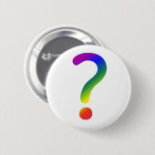 Badge Rond 5 Cm Point d'interrogation Rainbow (Devant & derrière)