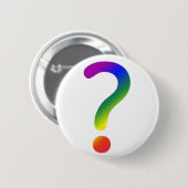 Badge Rond 5 Cm Point d'interrogation Rainbow (Devant & derrière)