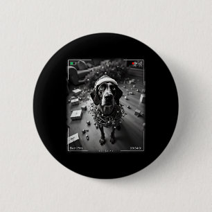 Badge Rond 5 Cm Pointeur Allemand De Noël Pris Sur Cam