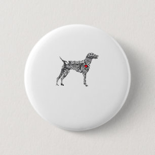 Badge Rond 5 Cm Pointeur allemand Shorthair I GSP Chien Maman J'ai