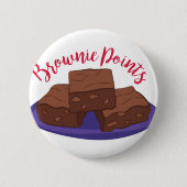 Badge Rond 5 Cm Points Brownie (Devant)