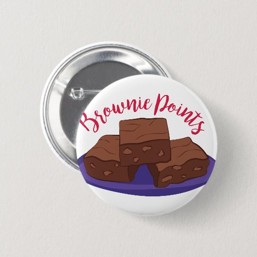 Badge Rond 5 Cm Points Brownie (Devant & derrière)
