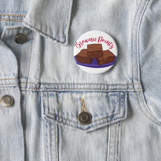Badge Rond 5 Cm Points Brownie (En situation)