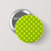 Badge Rond 5 Cm Points chartreuse (Devant & derrière)