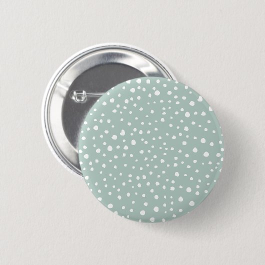Badge Rond 5 Cm Points Dalmatiens verts, Points Dalmatiens, Pots D (Devant & derrière)