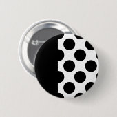 Badge Rond 5 Cm Points noirs et blancs (Devant & derrière)