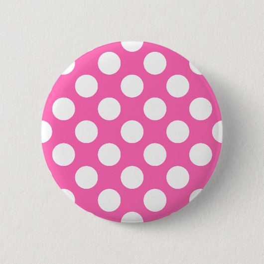 Badge Rond 5 Cm Points roses chauds (Devant)