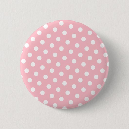 Badge Rond 5 Cm Points roses et blancs (Devant)
