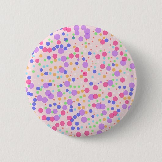Badge Rond 5 Cm Points sur rose (Devant)