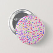 Badge Rond 5 Cm Points sur rose (Devant & derrière)