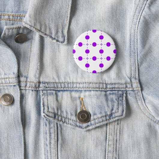 Badge Rond 5 Cm Points violets, Motif à pois, Points, Pointillé (En situation)