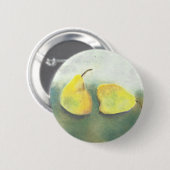 Badge Rond 5 Cm Poires jaunes et vertes (Devant & derrière)