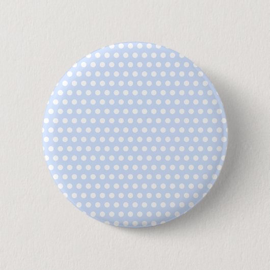 Badge Rond 5 Cm Pois blancs sur Baby Blue (Devant)