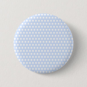 Badge Rond 5 Cm Pois blancs sur Baby Blue