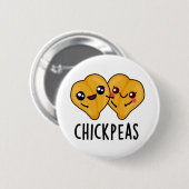 Badge Rond 5 Cm Pois Chick Funky Food Pun (Devant & derrière)