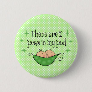 Badge Rond 5 Cm Pois dans mes jumeaux de cosse