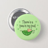 Badge Rond 5 Cm Pois dans mon bouton de cosse (Devant & derrière)