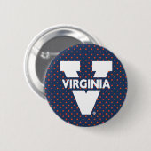 Badge Rond 5 Cm Pois de Virginia Cavaliers (Devant & derrière)