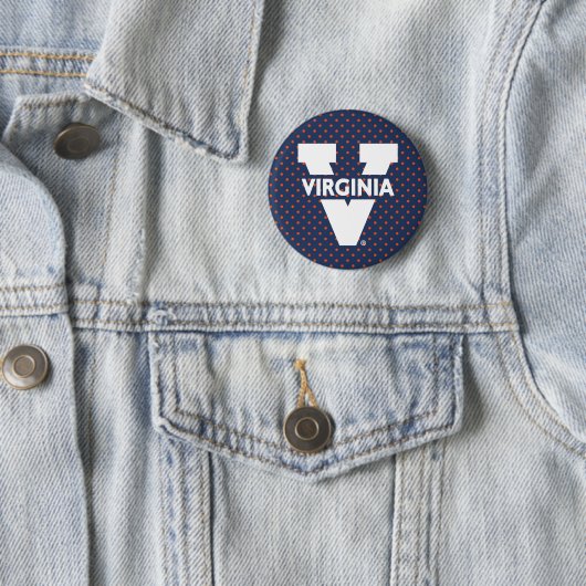 Badge Rond 5 Cm Pois de Virginia Cavaliers (En situation)