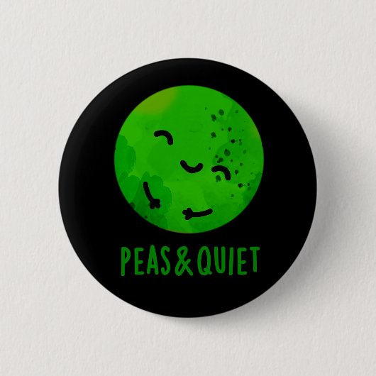 Badge Rond 5 Cm Pois Et Tranquille Pois De Veggie Pun Pois Sombre (Devant)