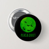 Badge Rond 5 Cm Pois Et Tranquille Pois De Veggie Pun Pois Sombre (Devant & derrière)