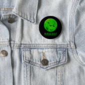 Badge Rond 5 Cm Pois Et Tranquille Pois De Veggie Pun Pois Sombre (En situation)