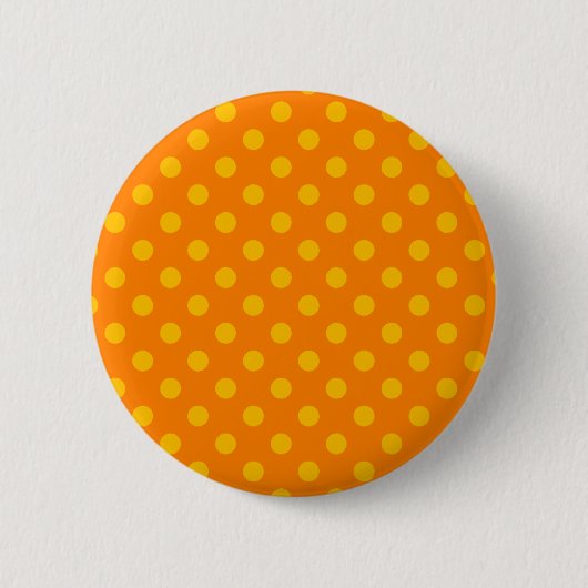 Badge Rond 5 Cm Pois grand - ambre sur l'orange (Devant)