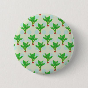 Badge Rond 5 Cm Pois Motif Radish