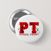 Badge Rond 5 Cm pois noir rouge de pinte (Devant & derrière)