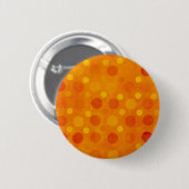 Badge Rond 5 Cm Pois orange et jaune moderne (Devant & derrière)