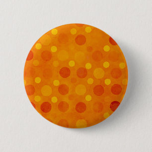 Badge Rond 5 Cm Pois orange et jaune moderne