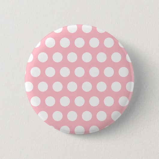 Badge Rond 5 Cm Pois rose et blanc (Devant)