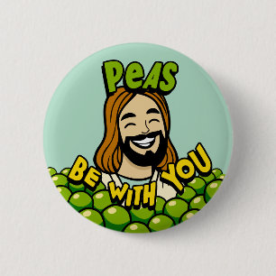 Badge Rond 5 Cm Pois sois avec toi