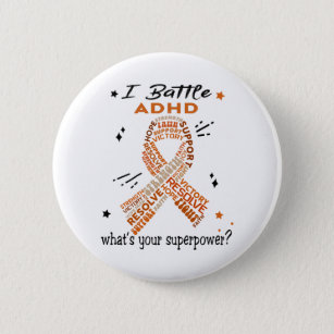 Badge Rond 5 Cm Poison de support ADHD