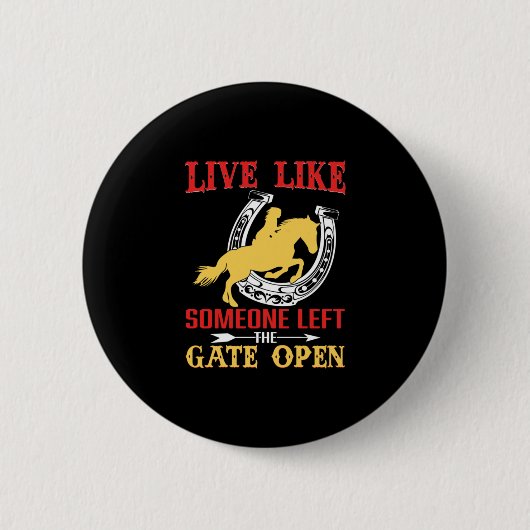 Badge Rond 5 Cm Poison d'Equestrian | Like Someone Left (Devant)