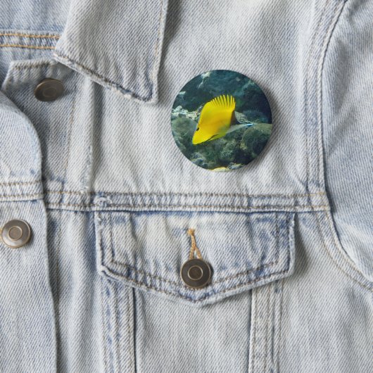 Badge Rond 5 Cm Poisson à papillon long nez (En situation)