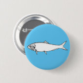 Badge Rond 5 Cm Poisson blanc (Devant & derrière)