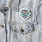 Badge Rond 5 Cm Poisson Bouton épingle Tremble (En situation)