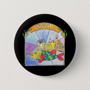 Badge Rond 5 Cm Poisson Camogli