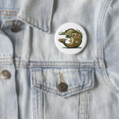 Badge Rond 5 Cm Poisson-chat (En situation)