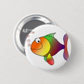 Badge Rond 5 Cm Poisson de dessin (Devant & derrière)