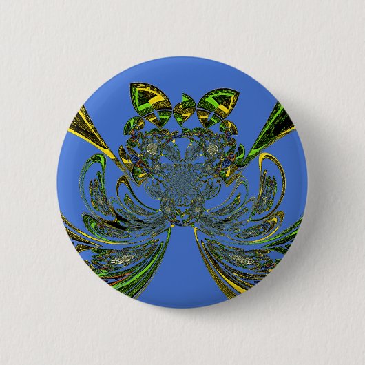 Badge Rond 5 Cm Poisson de plumes (Devant)