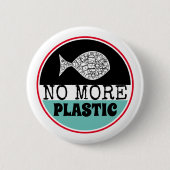 Badge Rond 5 Cm Poisson en plastique, changement climatique (Devant)