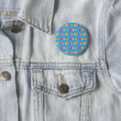 Badge Rond 5 Cm Poisson Et Motif D'Épée (En situation)